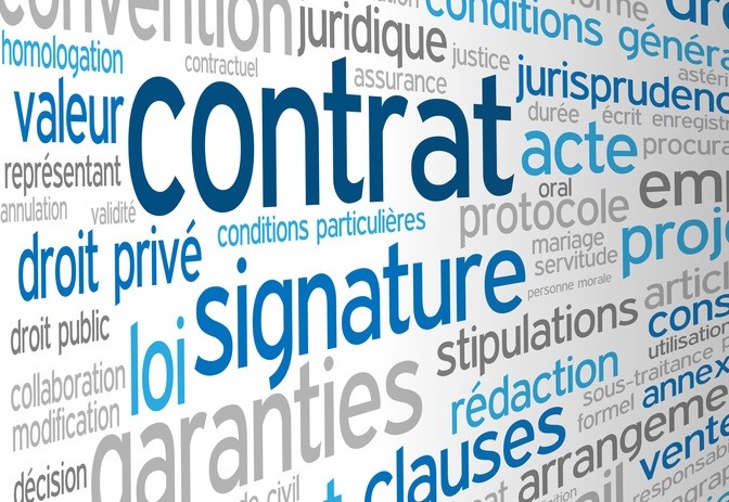 nuage de mots clés, focus sur les contrats